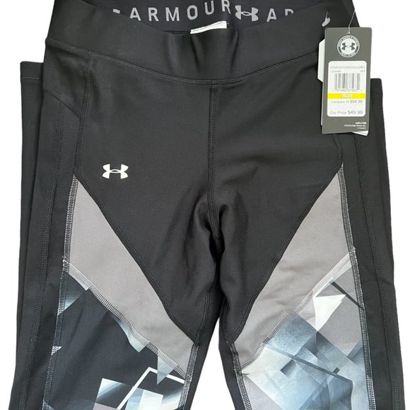 Under Armour UA HeatGear Printed Cropped Leggings 1305968-003 Womens - Picture 5 of 7